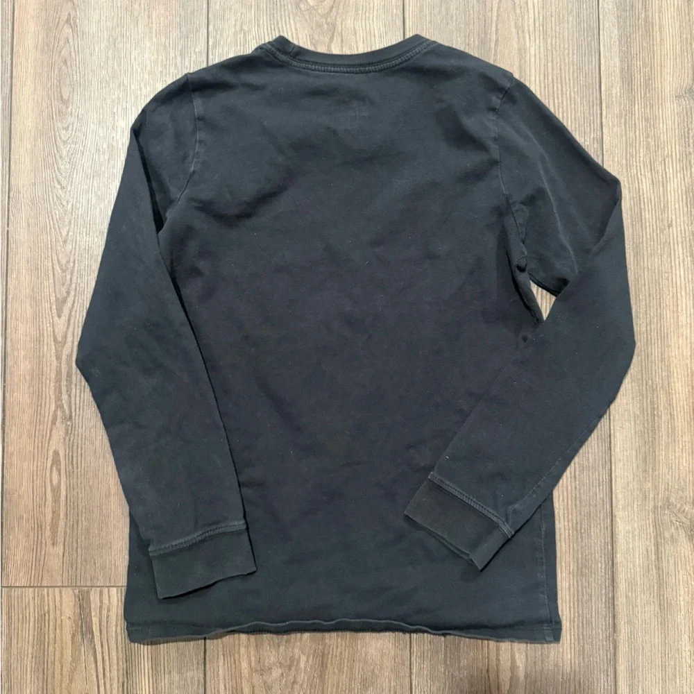 Nike Just Do It Long Sleeve T-Shirt Youth Medium Black Red Swoosh Graphic Tee